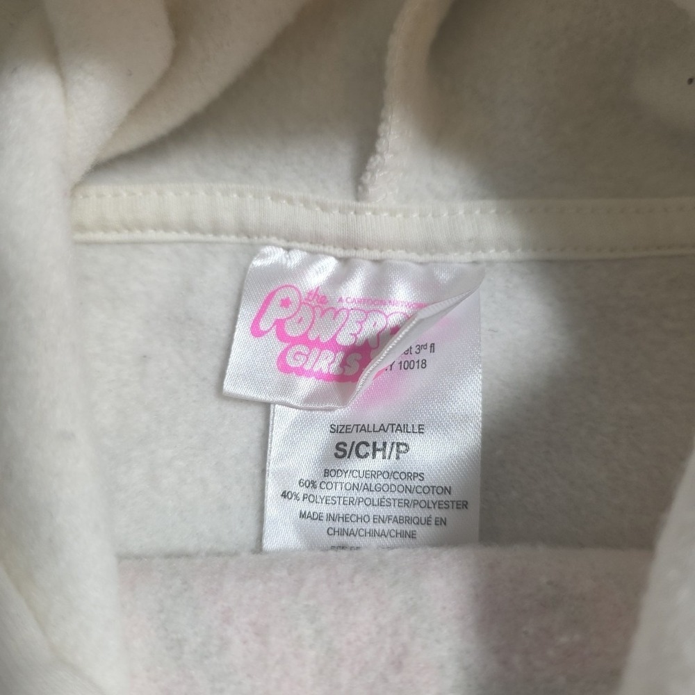 Powerpuff Girls Jacket Womens Size Small White Y2K Cartoon Hoodie Athletic - Picture 4 of 9